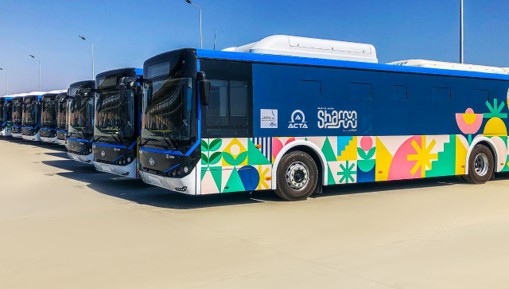 You are currently viewing In line with Egypt’s vision 2030 for Sustainable Development, GB Bus has delivered 30 EV buses to COP27